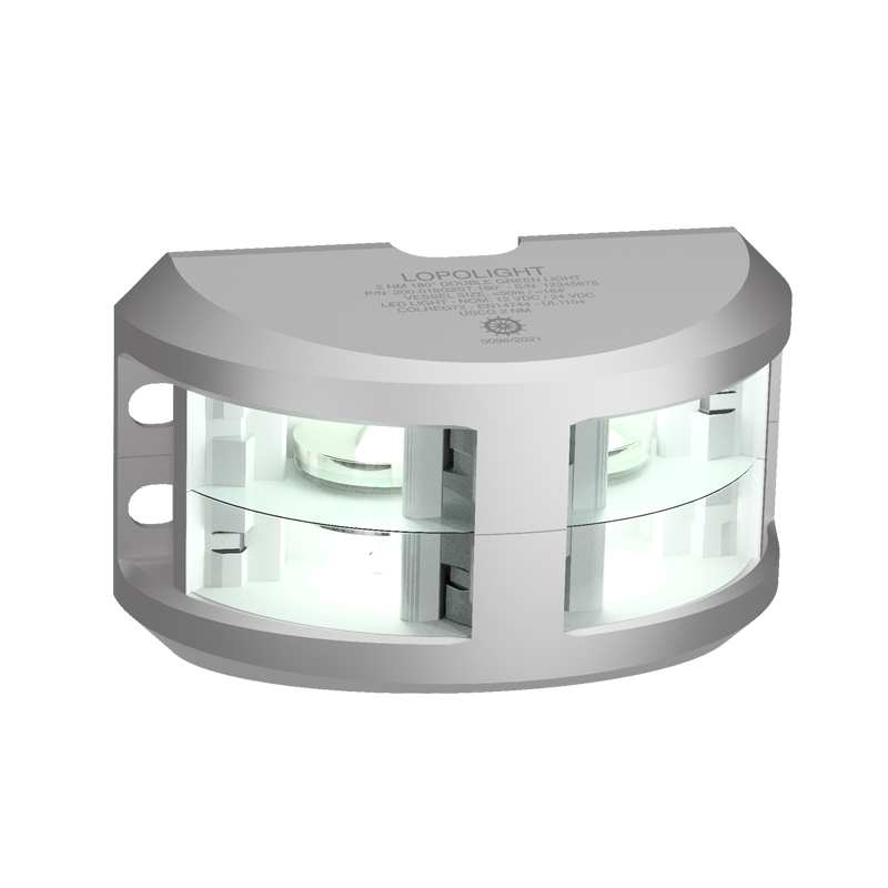 2nm 180° White, Double, silver anodized